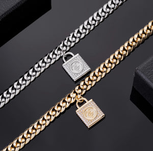 Afeni NS Signature Lock Cuban Link Bracelet